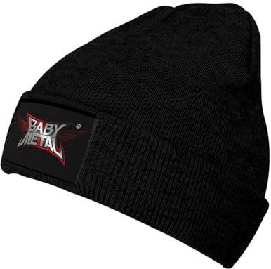 Babymetal-Japanese Kawaii Metal Band Strickmütze Beanie-Mütze Winter-Strickmütze weich warm Skimütze Schwarz