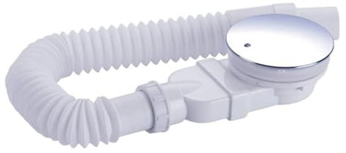 BBTISG Shower Bathroom Tray Drain Waste, 90mm Slimline White Shower Tray High Flow Trap