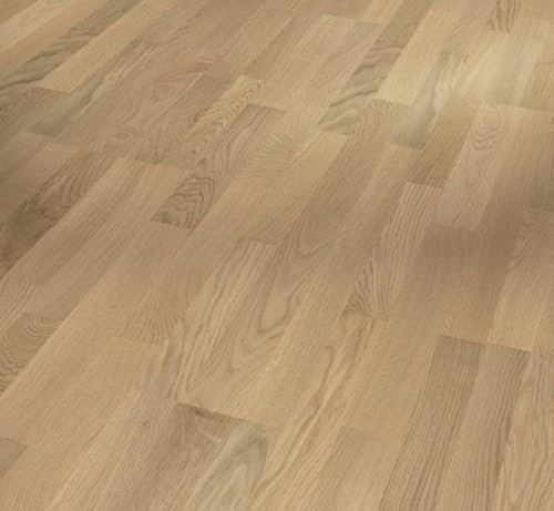 Parador Parkett Classic 3060 Natur Eiche Sauvignon leicht geweißt lackversiegelt matt weiß Schiffsboden 3-Stab Ohne Fase