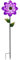 Metall-Blumen-Gartenstecker, Hofkunst, 106,7 cm, groß, handgefertigt, lila, Metall, Outdoor-Dekoration, Rasen, Weg, Ornamente, Gartendekorationen