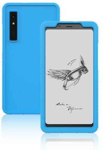 INSOLKIDON Compatibile con Onyx Boox Palma Tablet Custodia protettiva in Silicone Cover con Funzione di Supporto (Blu)