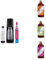 SodaStream Terra Sparkling Water Maker Machine, with 1 Litre Reusable BPA-Free Water Bottle for Carbonating & 60 Litre Quick Connect CO2 Gas Cylinder – Black + 3 x Organic Flavours Drink Mixes