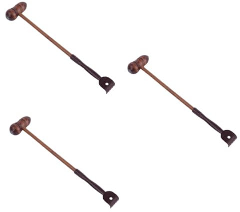TOVINANNA 3St Nachrichtenhammer durchblutung fördern Blutzirkulation fördern Massagehammer für den Körper Hammer Massagegerät Yoga Massage-Tools Massagestreichel hölzern Massagestab Werkzeug