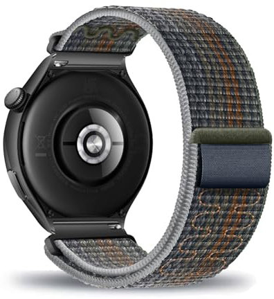 DINGK Armband kompatibel mit Motorola Watch 360 Uhrenarmband Sports Geflochtenes Elastic Nylon Atmungsaktives Verschleißfest Verstellbares Ersatzarmband für Moto Watch 360 (3)