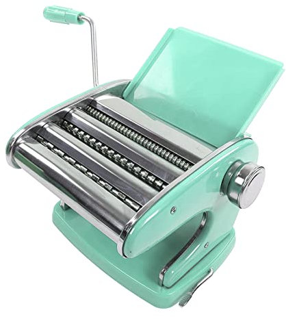 Heavy Duty Pasta Maker,Stainless Steel 6 Adjustable Thickness Settings Noodles Maker for Spaghetti,Fettuccini,Lasagna or Dumpling Wrapper (Green)