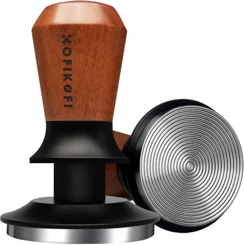 KOFIKOFI 53.3mm Espresso Tamper mit Base Ripple Doppelfeder 30lbs Anpressdruck Kaffee Tamper 304 Edelstahl kaffeestampfer Espresso Zubehör für 54mm Siebträger
