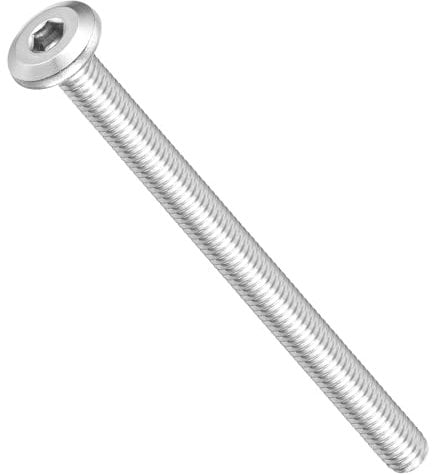 METALLIXITY Flat Head Hex Socket Cap Screws Bolts(M6-1x80) 10Pcs, 304 Stainless Steel Hex Socket Furniture Bolts Screws - for Furniture Woodworking Project, Silver Tone
