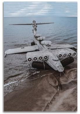 Militärisches Kriegsplakat, Kaspisches Monster, LUN-Klasse, Ekranoplan, Poster, dekoratives Gemälde, Leinwand, Wandposter und Kunstdruck, modernes Familienschlafzimmerdekor