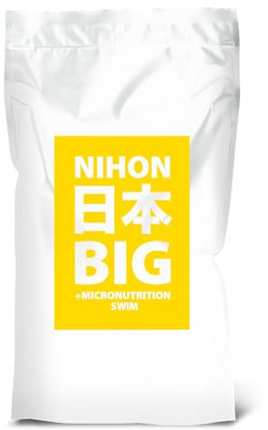 NIHON Hokovit Koifutter Big Swim – schwimmendes Ganzjahresfutter für Koi & Karpfen – mit Spirulina & Astaxanthin – fördert gesundes Wachstum & Farbentwicklung – 4,5mm Pellets – 5kg