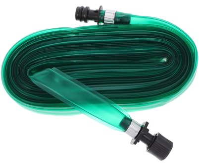 Milisten Tuyau D'irrigation Plat Perforé pour Jardin 15 M Vert Tuyau D'arrosage Poreux Extérieur pour Potager Joint Anti-fuite Irrigation Uniforme