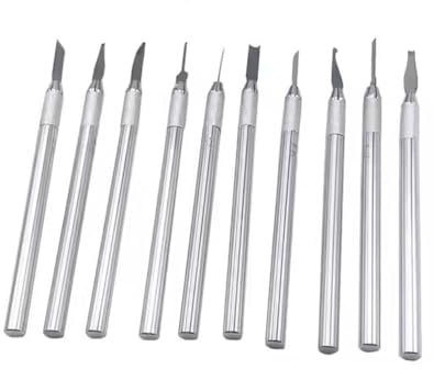 Wax Carving Tools 10pcs,Stainless Steel Metal Carving Wax Kit for Wax Carving,Ceramic DIY Tools Set