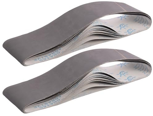 Juego de 8 bandas de lijado de 100 x 915 mm, grano 400/600/800/1000, ultra resistente al agua, abrasivo, duro, afilado, de carburo de silicio, para lijar, limar (16)
