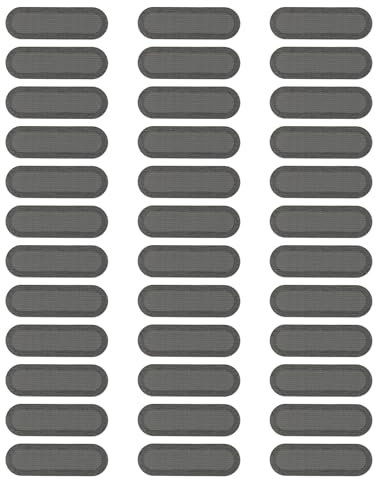 PATIKIL Phone Dustproof Net Stickers, 100 Pcs Phone Speaker Anti Dust Protector Cover Universal Speaker Mesh Sticker for Mobile (0.59x0.18), Black