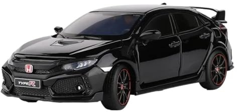 ZHRDWE Modellauto Metall 1/32 Für Honda Civic Type R Sportwagen Druckgussmodell Legierung Luxusfahrzeug Spielzeug Indoor Und Outdoor Gaming Spielzeugauto(Schwarz)