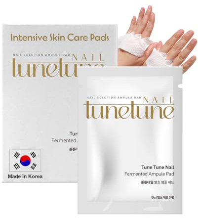 TuneTune Nail Fermentation Ampoule Pad | Nail & Cuticle Treatment Wipes | Vegan Hydrating Nail Care | Fermented Herbal Extracts | Easy Daily Nail Repair | Korean Beauty On-the-Go | 3PCS