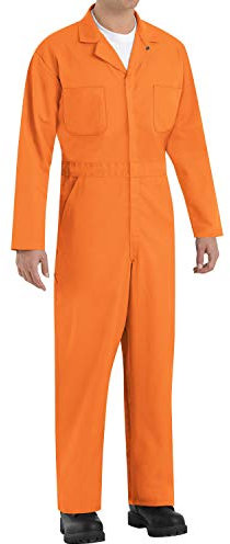 Red Kap Herren Men's Twill Action Back Coverall with Chest Pockets Arbeitsoverall, Orange, 56