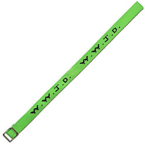 Christliche Geschenkideen °° Gewebtes Armband W.W.J.D. NEON-GRÜN What Would Jesus do?