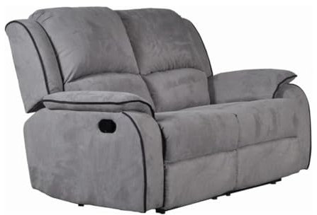 Vente-unique - Relaxsofa 2-Sitzer - Microfaser - Grau - Hernani