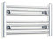 companyblue 500mm wide x 400mm high Heated Towel Rail Straight Flat Chrome Bathroom Warmer Radiator Rack Central Heating