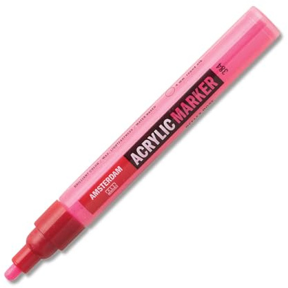 Amsterdam Acrylic Marker - 4 mm Reflexrosa 384 - Halbtransparent, geruchlos, auf Wasserbasis, lichtechte Pigmente