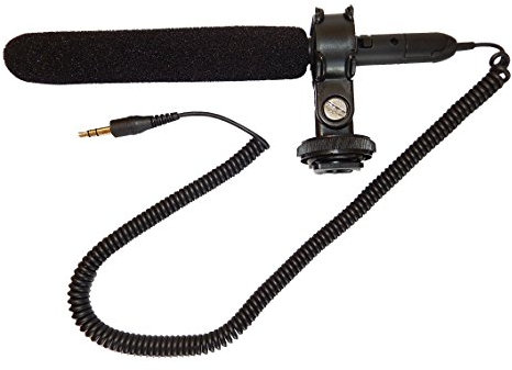 vhbw jack 3.5mm Microfono Esterno Shotgun per Fotocamera Videocamera Sony Alpha SLT-A33, SLT-A33L, SLT-A33Y, SLT-A35, SLT-A35K, SLT-A35Y