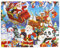 OJIN 100 Pieces Wooden Jigsaw Puzzle Merry Christmas Xmas Santa Claus in a box Early Children Development Puzzle Wooden Cartoon Toys great gift for kids (100 Pieces)