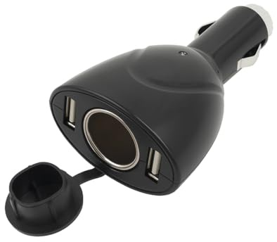 B65C 3-in-1 Auto Ladegerät Zigarettenanzünder 12V mit Dual USB, EIN/Aus-Schalter, USB Verteiler für Handy, Tablet, GPS & Dashcam – kompakt, sicher, kein Kabelsalat