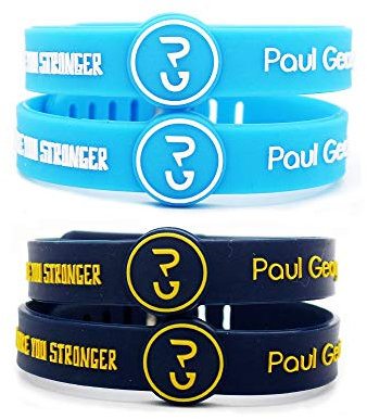 Lorh's store Basketball Team Star inspirierende Unterschrift Armbänder Sport Silikon einstellbar Armband (Paul George)