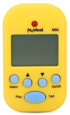 Digitales Metronom M50 Ansteckmetronom Elektronisches Metronom Taschenmetronom Geeignet für Gitarre, Klavier, Violine, Schlagzeug und andere Instrumente(Gelb) Regler Musikinstrumentenzubehör