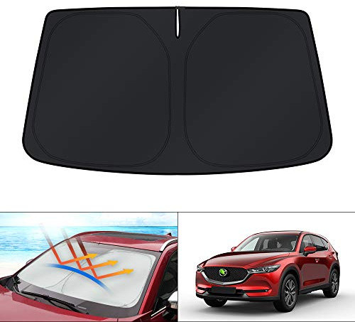 KUST Parasol para Parabrisas de Mazda CX-5 2017-2024, 2025, Accesorio para CX-5 Que bloquea los Rayos UV y Mantiene el Coche más Fresco