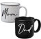 Tipit Drinkware Schwangerschaftsgeschenk Est 2022 - New Mommy and Daddy Est 2022 11 oz Tassenset mit and So The Adventure Begins Strampler (0-3 Monate)-Top Geschenkset für Mama und Papa - Babyparty