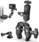 ULANZI R094 Super Clamp Camera Clamp Monitor Mount with 1/4'' & 3/8'' Scew, 360° Double Ballhead Magic Arm for Sony Canon Nikon DSLR Camara, Ronin, Microphone, Video Light, Rod, Cross Bar