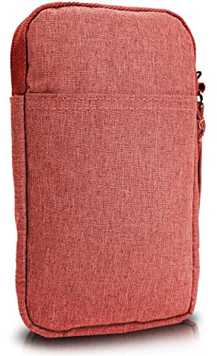 MyGadget Borsa Nylon 6,5 - Case Protettiva - Custodia Sleeve - (10 cm x 17 cm) - -Portatile per eBook Reader | Smartphone | Apple iPhone 13 Pro - Colore Rosa