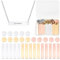WANDIC 30 Pcs Metal Tag Pendants, Stamping Blank Tag Pendant Blank Bar Charm Rectangle Round Name Plate Horizontal Brass Tag for Jewelry Making DIY Crafts