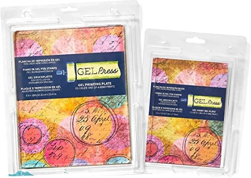 Gel Press Monoprinting – 8” X 10” & 5” X 7” Gel Plate Value Pack - Printmaking Supplies - Reusable Gel Printing Plates for Press Art, Card Making, Scrapbooking, Arts & Crafts