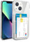 XIMIZU for iPhone 13 Wallet Case, [ with 2 Card Holder ] Slim Clear Flexible TPU Shockproof Protective Phone Cover with 2 Card Slot for iPhone 13 6.1 inch