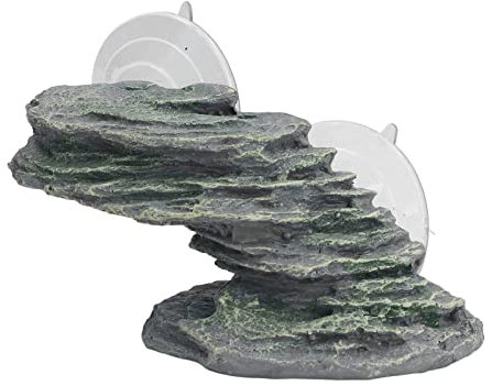 Reptile Basking Rock Aquarium Ornament Realistische Schildkröte Klettern Plattform für Aquarium Eidechse sicher ungiftig