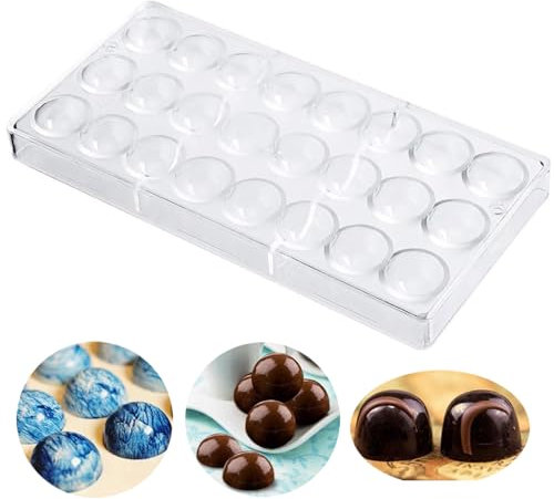 Gokelomg 24 Löcher Halb Schokoladen Form Polycarbonat Schokoladen Riegel Form Halb Süßigkeiten Hersteller Form Back Formen
