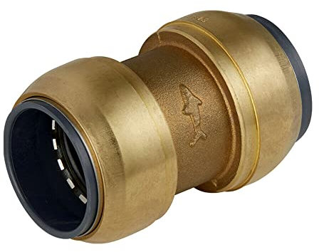 Druckluft-Rohr Schnell-Steckverbinder PEX-Rohr Schlauch Messing-Steckfitting SharkBite (gerader Verbinder (Sharkbite), 22 mm)