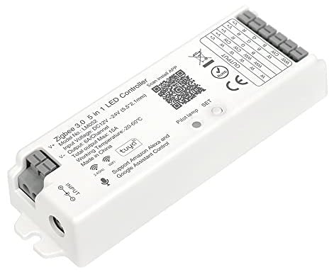 FCOB LM052 Zigbee3.0 LED Controller für Monochrome CCT RGB RGBW RGBCCT LED Streifen Kompatibel mit RC03RFB Fernbedienung Alexa Google Home mit ZigBee Gateway(Nicht inhalt Gateway)