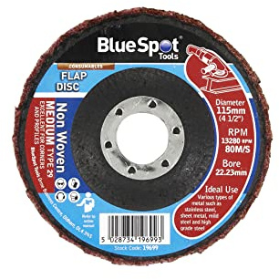 Blue Spot Tools 115mm (4.5) Medium Non Woven Flap Disc