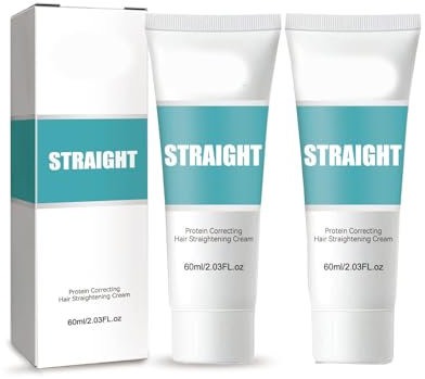 Protein Correcting Hair Straightening Cream, Protein Korrigierende Haarglättungscreme, Seidige & Glänzende Haarglättungscreme für lockiges Haar, Nährendes Pflegende Glättende Haarcreme (2 Stück)