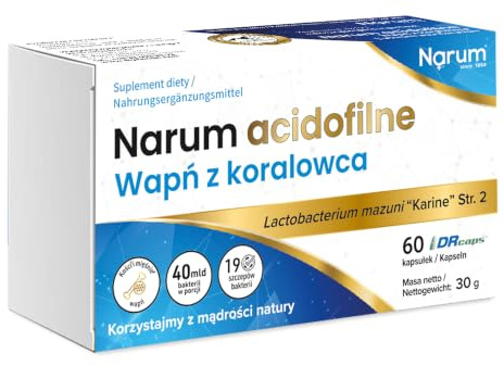 Narum acidofilne Wapń z koralowca 60 Capsules