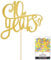 Personalised Wedding Anniversary Glitter Cake Topper - Gold Custom Any Year/Age Love Heart Couple Celebration and Sprinkles Decorations - Personalised Toppers for Cakes by Cakeshop