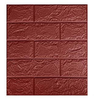 3D Wandaufkleber Imitation Backstein Schlafzimmer Dekoration Wasserdicht Selbstklebend Fliesen Tapete Für Wohnzimmer Küche TV Hintergrund-Braun 3 mm, China, 38 cm x 35 cm