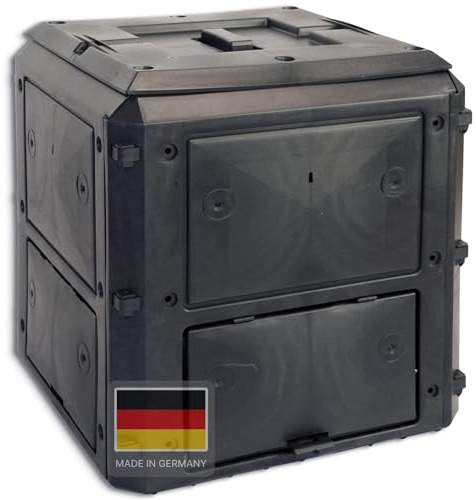 NYVI Gartenkomposter NYVIGreen Bio-Quick Basisversion 420 Liter - Schnellkomposter aus wetterfestem & recyceltem Kunststoff - Thermokomposter - Pflegeleicht, Steckmontage ohne Werkzeug