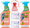 Flash Sparkling Kitchen Wipe&Done Cleaning Spray, 800ml, Cuts Grease & Grime, Bright Mandarin Fragrance, 2 pieces + 2 x Cleaning Cloth + Gift for You: Organza Small Bag