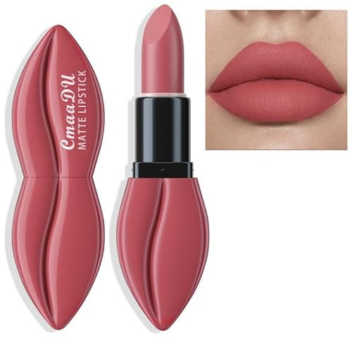Allbestaye Lippenstift Geschenkset, 6 Farben Matter Lippenstift Samtstruktur Feuchtigkeitsspendender Diamant-Lippenstift Langlebiger wasserfester Lipgloss Valentinstagsgeschenk… (7#)