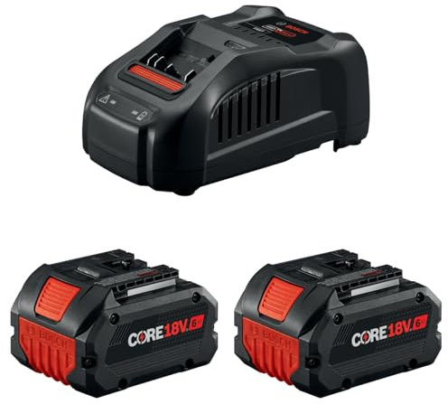 BOSCH GXS18V-20N26 18V Starter Kit with (2) CORE18V® 6 Ah High Power Batteries and (1) 18V Fast Battery Charger