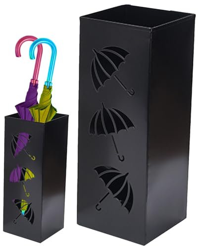 Porte-Parapluie en métal pour Parapluie, Seau, Porte-Parapluie, Cannes autoportantes, bâtons de Marche, Clubs de Golf, Seau à Fleu, Vase pour entrée, Porche, intérieur